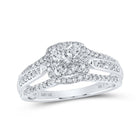Captivating Brilliance: 10kt White Gold Square Cluster Diamond Ring - Splendid Jewellery