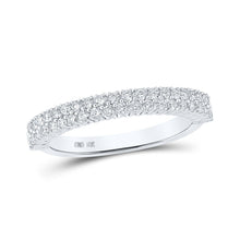 Load image into Gallery viewer, Captivating Brilliance | 10kt White Gold Womens Round Diamond Band Ring 1/2 Cttw - Splendid Jewellery