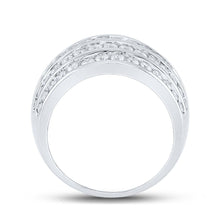 Load image into Gallery viewer, Captivating Brilliance: 10kt White Gold Womens Round Diamond Five Row Band Ring 2 Cttw - Splendid Jewellery
