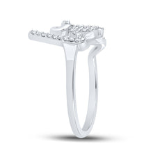 Load image into Gallery viewer, Captivating Brilliance: 10kt White Gold Womens Round Diamond Love Fashion Ring 1/5 Cttw - Splendid Jewellery