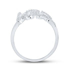 Captivating Brilliance: 10kt White Gold Womens Round Diamond Love Fashion Ring 1/5 Cttw - Splendid Jewellery