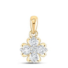 Captivating Brilliance: 10kt Yellow Gold Diamond Cluster Pendant - Splendid Jewellery