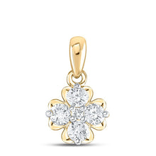 Load image into Gallery viewer, Captivating Brilliance: 10kt Yellow Gold Diamond Cluster Pendant - Splendid Jewellery