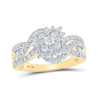 Captivating Brilliance: 10kt Yellow Gold Diamond Cluster Ring - Splendid Jewellery