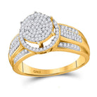 Captivating Brilliance: 10kt Yellow Gold Diamond Cluster Ring - Splendid Jewellery