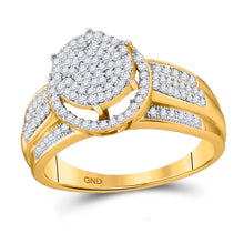 Load image into Gallery viewer, Captivating Brilliance: 10kt Yellow Gold Diamond Cluster Ring - Splendid Jewellery