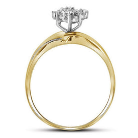Captivating Brilliance: 10kt Yellow Gold Diamond Cluster Ring - Splendid Jewellery