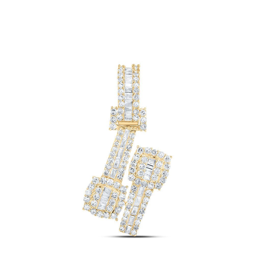 Captivating Brilliance: 10kt Yellow Gold Diamond Cushion - Cuff Pendant - Splendid Jewellery