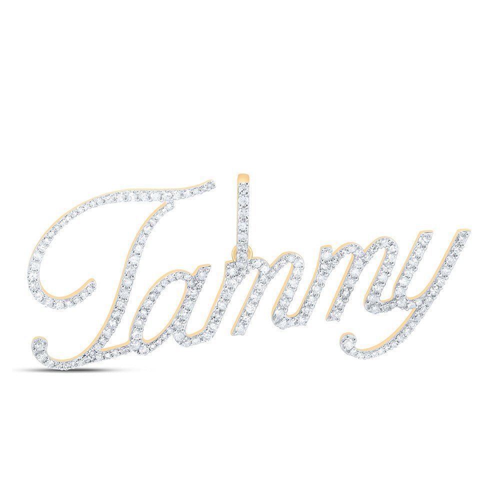 Captivating Brilliance: 10kt Yellow Gold Diamond Initial & Letter Pendant - Splendid Jewellery