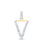Captivating Brilliance: 10kt Yellow Gold Diamond Initial Pendant - Splendid Jewellery