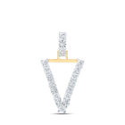 Captivating Brilliance: 10kt Yellow Gold Diamond Initial Pendant - Splendid Jewellery
