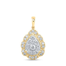 Load image into Gallery viewer, Captivating Brilliance: 10kt Yellow Gold Diamond Teardrop Pendant - Splendid Jewellery