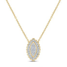 Captivating Brilliance: 10kt Yellow Gold Diamond Vertical Oval Necklace - Splendid Jewellery