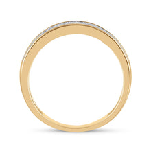Load image into Gallery viewer, Captivating Brilliance | 10kt Yellow Gold Womens Round Diamond Pave Band Ring 1/2 Cttw Side View 2 from Splendid Jewellery