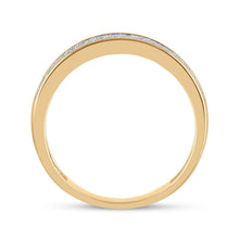 Load image into Gallery viewer, Captivating Brilliance | 10kt Yellow Gold Womens Round Diamond Pave Band Ring 1/2 Cttw - Splendid Jewellery