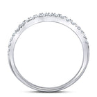 Captivating Brilliance: 14kt Two-tone Gold Diamond Halo Bridal Wedding Ring Set - Side View