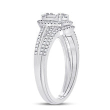 Load image into Gallery viewer, Captivating Brilliance | 14kt White Gold Baguette Diamond Bridal Wedding Ring Band Set 1/2 Cttw | Splendid Jewellery - Splendid Jewellery