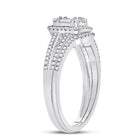 Captivating Brilliance | 14kt White Gold Baguette Diamond Bridal Wedding Ring Band Set 1/2 Cttw | Splendid Jewellery - Splendid Jewellery