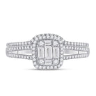 Captivating Brilliance | 14kt White Gold Baguette Diamond Bridal Wedding Ring Band Set 1/2 Cttw | Splendid Jewellery - Splendid Jewellery