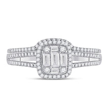 Load image into Gallery viewer, Captivating Brilliance | 14kt White Gold Baguette Diamond Bridal Wedding Ring Band Set 1/2 Cttw | Splendid Jewellery - Splendid Jewellery