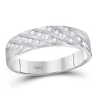 Captivating Brilliance: 14kt White Gold His Hers Round Diamond Cluster Matching Wedding Set 7/8 Cttw - Second Side View