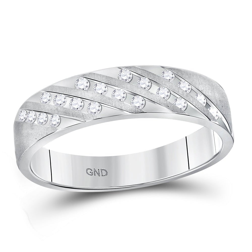 Captivating Brilliance: 14kt White Gold His Hers Round Diamond Cluster Matching Wedding Set 7/8 Cttw - Splendid Jewellery