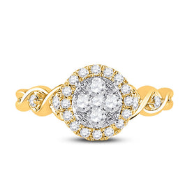 Captivating Brilliance Diamond Cluster Ring product Top View from Splendid Jewellery