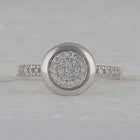 Captivating Brilliance Diamond Cluster Ring Front view from the 10Kt White Gold Womens Round Diamond Circle Cluster Ring 1 3 Cttwpin281777 collection by Splendid Jewellery