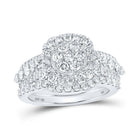 Captivating Brilliance Diamond Cluster Wedding Ring Set - Splendid Jewellery