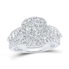 Captivating Brilliance Diamond Cluster Wedding Ring Set - Splendid Jewellery