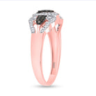 Captivating Brown Diamond Cluster Ring in 10kt Rose Gold - Splendid Jewellery