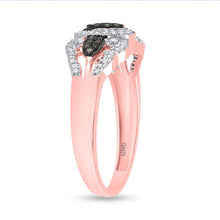 Load image into Gallery viewer, Captivating Brown Diamond Cluster Ring in 10kt Rose Gold - Splendid Jewellery