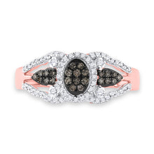 Load image into Gallery viewer, Captivating Brown Diamond Cluster Ring in 10kt Rose Gold - Splendid Jewellery