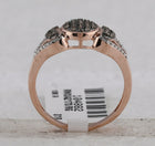Captivating Brown Diamond Cluster Ring in 10kt Rose Gold - Splendid Jewellery