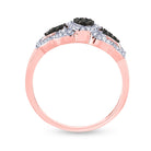 Captivating Brown Diamond Cluster Ring in 10kt Rose Gold - Splendid Jewellery