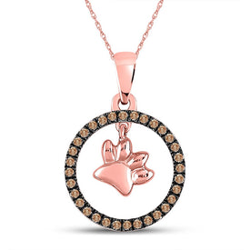 Captivating Canine Paw Print Pendant  Top View from Splendid Jewellery