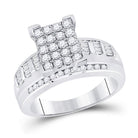Captivating Cluster Brilliance 10kt White Gold Diamond Ring - Splendid Jewellery