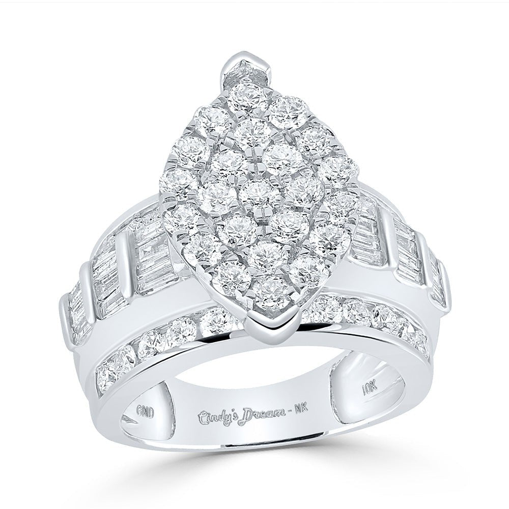 Captivating Cluster Brilliance 3 Carat Diamond Wedding Ring - Splendid Jewellery