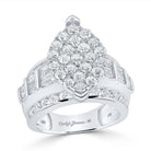 Captivating Cluster Brilliance 3 Carat Diamond Wedding Ring - Splendid Jewellery