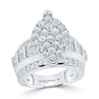 Captivating Cluster Brilliance 3 Carat Diamond Wedding Ring - Splendid Jewellery