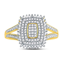 Load image into Gallery viewer, Captivating Cluster Brilliance Diamond Ring Front View from Splendid Jewellery