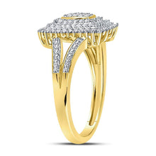Load image into Gallery viewer, Captivating Cluster Brilliance Diamond Ring Side View 2 from Splendid Jewellery