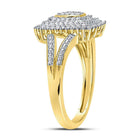 Captivating Cluster Brilliance Diamond Ring Side View 2 from Splendid Jewellery