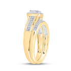 Captivating Cluster Brilliance Wedding Ring Set product Side View 2 from Splendid Jewellery