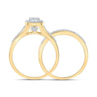 Captivating Cluster Brilliance Wedding Ring Set - Splendid Jewellery