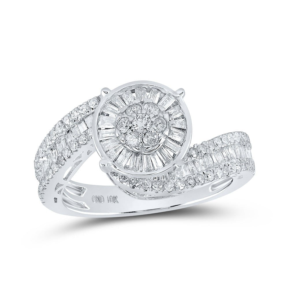 Captivating Cluster Brilliance White Gold Wedding Ring - Splendid Jewellery