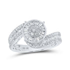 Captivating Cluster Brilliance White Gold Wedding Ring - Splendid Jewellery