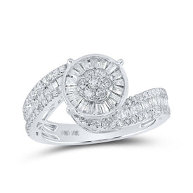 Captivating Cluster Brilliance White Gold Wedding Ring - Splendid Jewellery