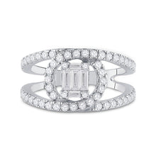 Load image into Gallery viewer, Captivating Cluster of Baguette and Round Diamonds Ring - Splendid Jewellery