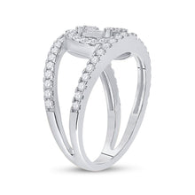 Load image into Gallery viewer, Captivating Cluster of Baguette and Round Diamonds Ring - Second Side View
